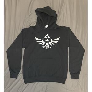 Nintendo Legend Of Zelda Skyward Sword Pullover Hoodie Black Men M Cotton Blend